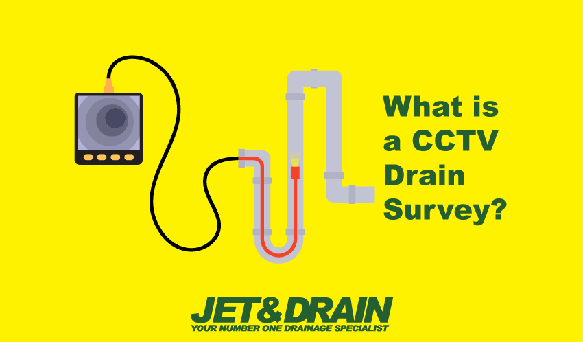 Diagram explaining what a CCTV drain survey is and how it works
